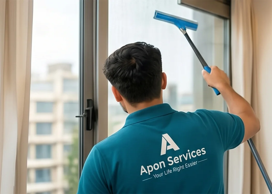 Apon Services crew preparing a home before a service visit